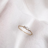 Anel diamante baguete